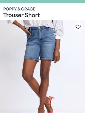 Mid-Rise Trouser Jean Shorts - Classic Blue Stitch Fix